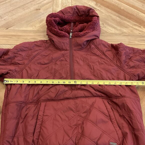 Prana Esla Half Zip Insulated Pullover Maroon Women’s Large NWT $180 - Picture 9 of 9